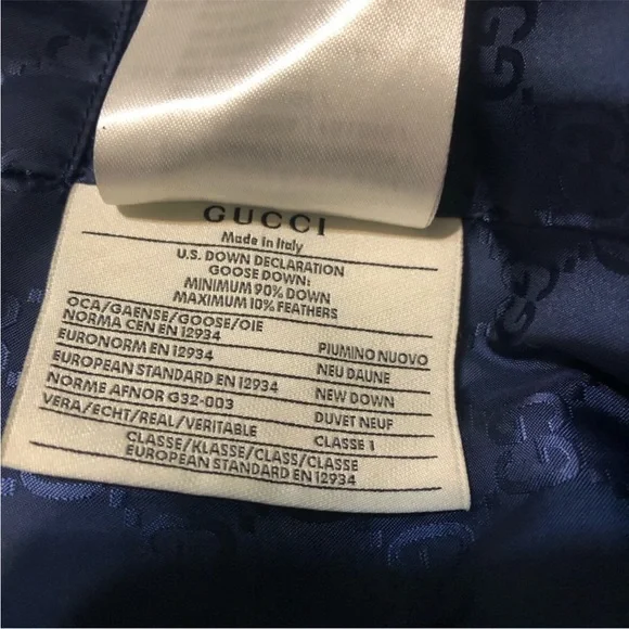 Gucci Navy blue Quilted Vest jacket made Italia - Picture 3 of 14